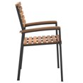 thumbnail image 3 of vidaXL Stackable Garden Chairs 4 pcs Solid Wood Acacia and Metal, 3 of 5