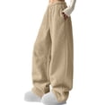 thumbnail image 1 of Cameland Womens Solid Color Waterproof Overalls Zipper Pocket Lightweight Travel Sweatpants Trousers, 1 of 8