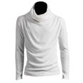 thumbnail image 2 of MesaSe Chic Hommes Heap Col à Manches Longues Pull Top Slim T-shirt, 2 of 8