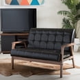 thumbnail image 4 of Mid Century Faux Leather Loveseat in Brown, 4 of 4
