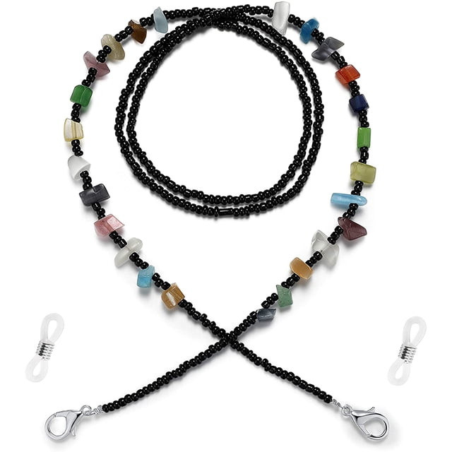 Chaîne de Lunettes avec Cordon, Retenue de Lunettes Mode, Collier de Lunettes de Lecture Crimmy