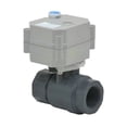 thumbnail image 1 of DN20 3/4" Two wires control Normally Closed Electric Ball Valve,AC110-230V PVC Motorized Ball Valve，With indication and manual, 1 of 5