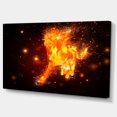 thumbnail image 2 of Abstract Running Fire Horse - Animal Canvas Art Print, 2 of 3