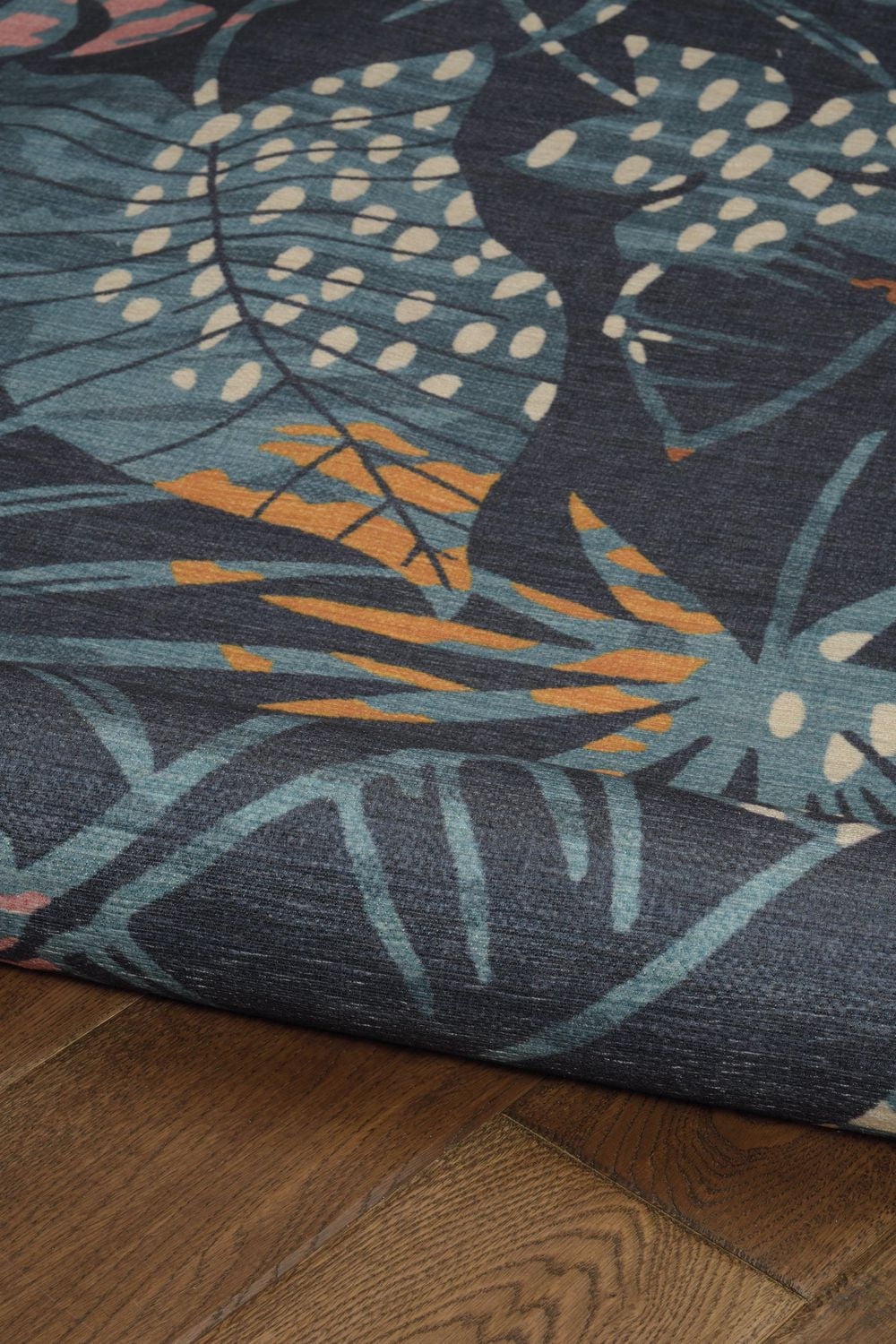 Tapis d'extérieur lavable Miramar marine & or 5 pi x7 pi