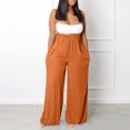 thumbnail image 1 of LSLJS Combinaison Décontractée pour Femme Sans Manches à Bretelles Spaghetti, Ample, Ajustable, Extensible, Pantalon Long, une-Pièce avec Poches, 1 of 3