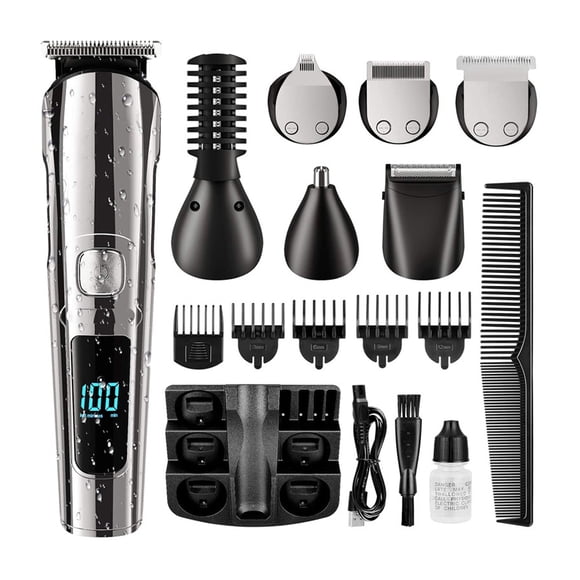 Beard Trimmer for Men, Hair Trimmer, Mustache Body Nose Ear Facial Cutting Shaver, USB Rechargeable