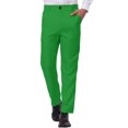 thumbnail image 1 of INSPIRE CHIC Men's Formal Flat Front Straight Fit Solid Prom Dress Pants 32 Dark Green, 1 of 6