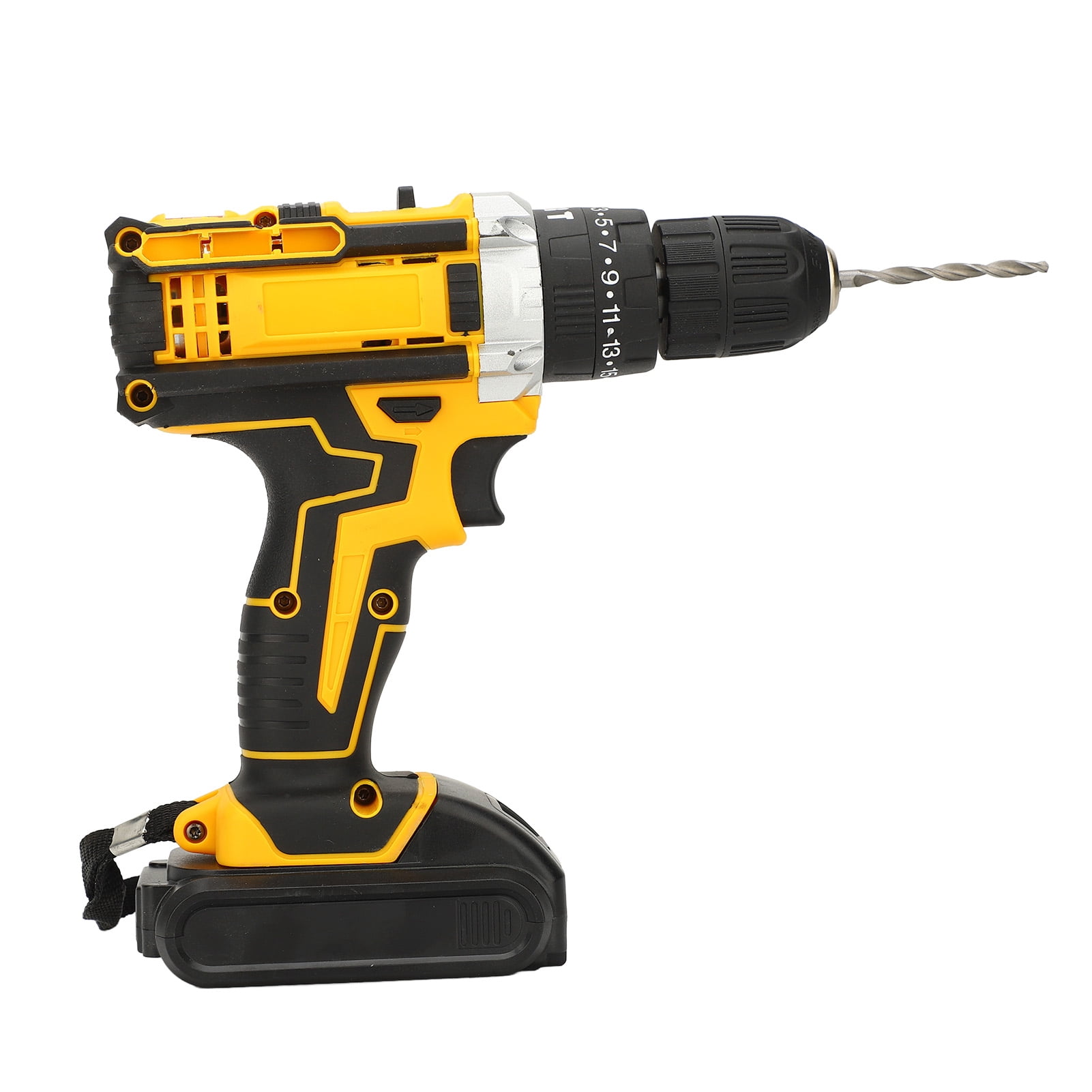 Lithium Electric Drill, Comfortable Handle Cordless Drill Driver US Plug 100-240V  for 140mm Wood Steel Plate