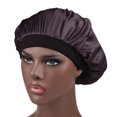 thumbnail image 1 of WIFKLSIIPG Wide Elastic Band Satin Sleep Bonnet Soft Night Sleeping Cap for Women, 1 of 1