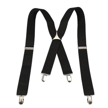 LAFGUR Trousers Suspender,Elastic Suspender 3.5cm Width Men X-Shape Braces Adjustable 4 Clips Belts Clip-on Braces, Pants Suspender