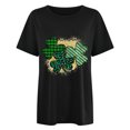 thumbnail image 2 of TopLLC St. Patrick's Day Patricks Day Chemises pour Femmes Hauts de Sarrau St Patricks Day Mode pour Dames St. Imprimé Léopard Manches Courtes Col Rond Chemise Femme Décontractée Ample, 2 of 4