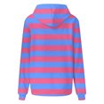 thumbnail image 4 of FAIWAD Womens Striped Drawstring Hoodies Casual Long Sleeve Color Block Pullover Tops Drop Shoulder Loose Sweatshirts, 4 of 5