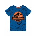 thumbnail image 2 of Jurassic World Boys Blue Scattered Dino Print Short Sleeve Short Leg Pyjama Set (6-7 Years), 2 of 5