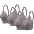 thumbnail image 2 of Bras for Women, 3PCS Womans Printing Gathered Together Large Size Daily Bra Underwear No Rims, 2 of 6