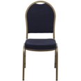 thumbnail image 3 of Bowery Hill Fabric/Metal Dome Back Banquet Stacking Chair in Blue, 3 of 11