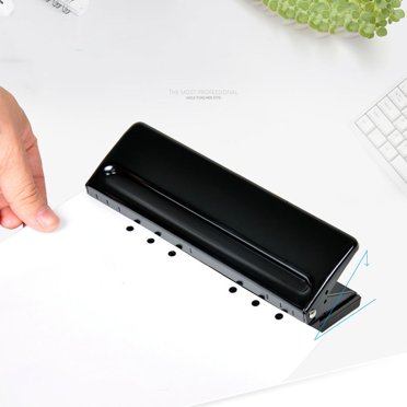 mmirethe Adjustable Metal 6-Hole Paper Puncher A5/A6/A7 Ring Binder Day Planner Inserts Pages Punch