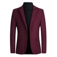 thumbnail image 1 of Dvkptbk Mens Slim Suit Blazer Jacket Single Two Button Blazer Jacket Lightweight Blazer Jacket Casual Suit Jacket, 1 of 2