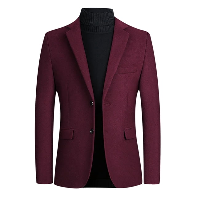 Dvkptbk Mens Slim Suit Blazer Jacket Single Two Button Blazer Jacket Lightweight Blazer Jacket Casual Suit Jacket