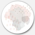 thumbnail image 1 of Designart 'Watercolor Minimal Blush II' Geometric Metal Circle Wall Art - Disc of 36, 1 of 5