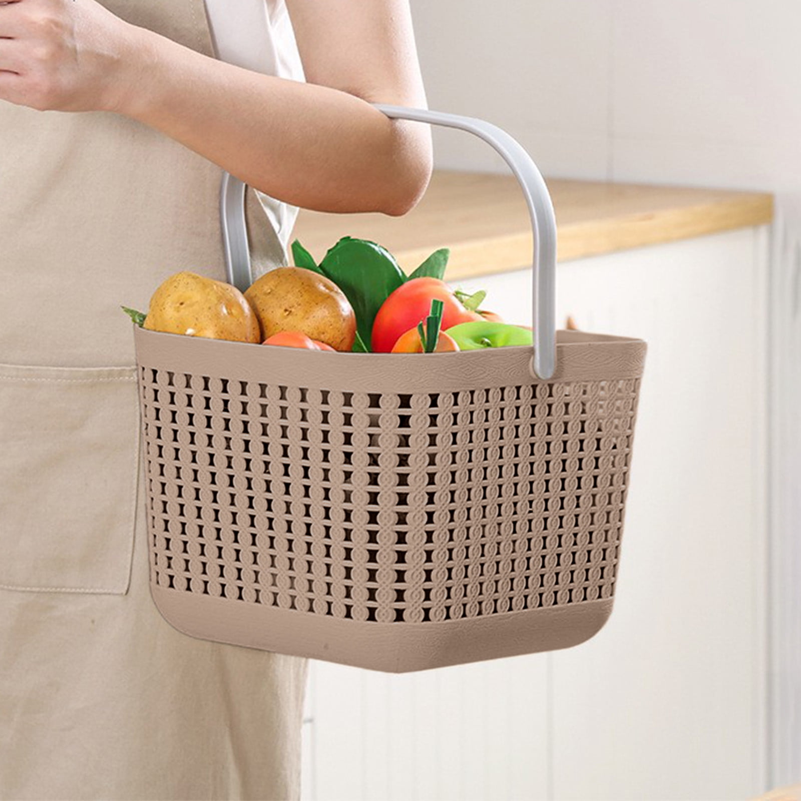 Vaidha Panier à Main Creux Multifonctionnel Rangement en Plastique pour Salle de Bain