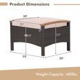 thumbnail image 2 of Gymax 2PCS Patio Ottomans Wooden Handles Rattan Knitting Foot Pedal Beige, 2 of 9