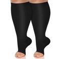 thumbnail image 1 of BYHONG Chaussettes pour Femmes Femmes Chaussettes de Compression Unies Chaussettes de Sport Chaussettes Décontractées Mi-Mollet Grande Taille Chaussettes de Compression Chaussettes de Course Femmes Noir TTTTG, 1 of 4