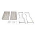 thumbnail image 1 of Coffee Bar Storage Rack Double Layer Cabinet Shelf Stainless Steel Countertop Organizer with Handles White 30cm / 11.8in, 1 of 5