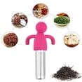 thumbnail image 3 of PEONAVET Silicone Tea Infuser Human Shaped Tea Filter Tea Making Machine Stainless Steel Tea Glass Tea Making Machine Tea Filter Creative Tea Glass, 3 of 4