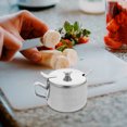 thumbnail image 4 of KAKOWELY sugar bowls with lid Stainless Steel Seasoning Pot with Cover and Spoon Kitchen Salt Pepper Condiment Pot Container for Home Kitchens Restaurants Use, 4 of 5