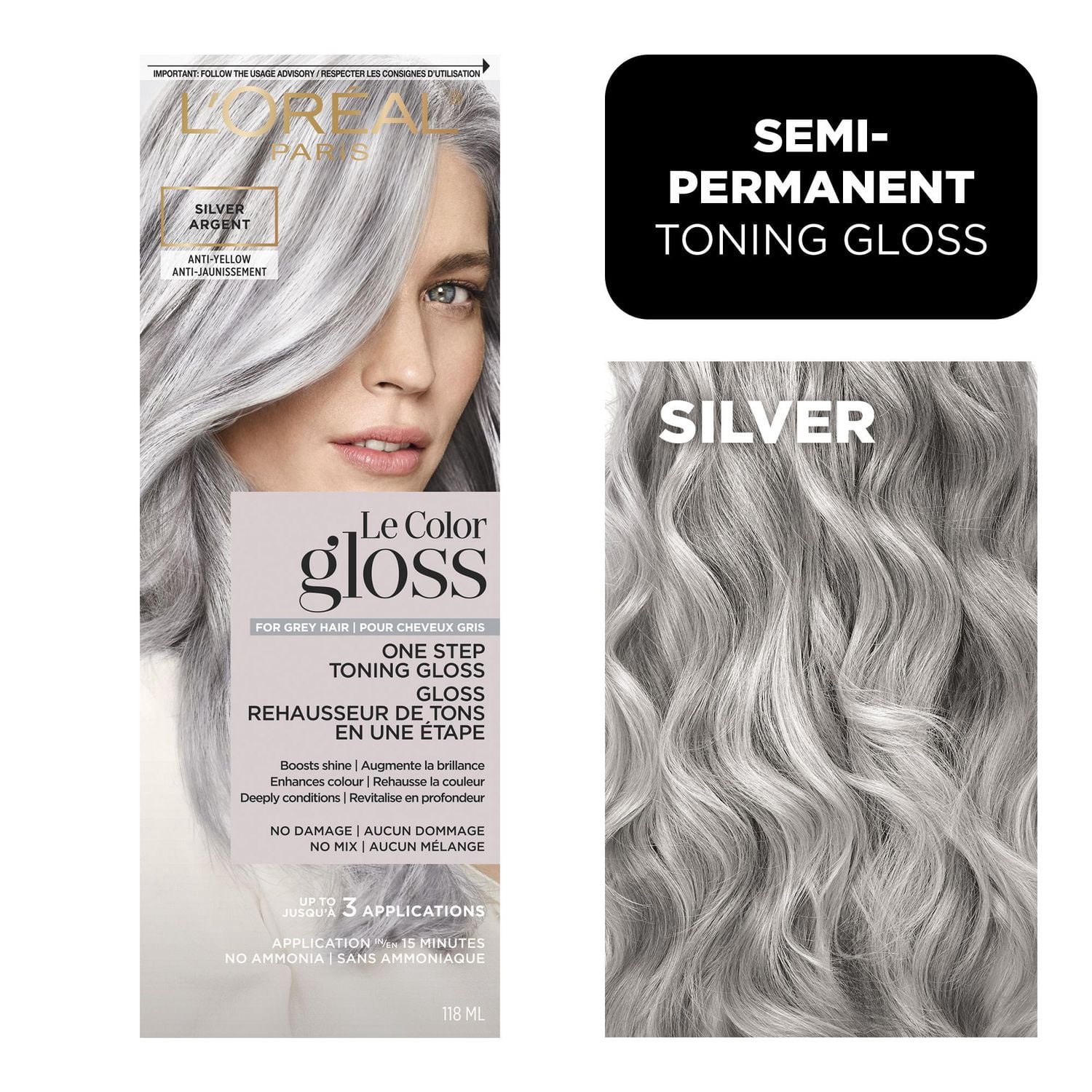L'Oréal Paris Le Color Gloss, Gloss pour Cheveux en 1 Étape