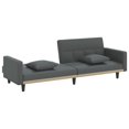 thumbnail image 5 of vidaXL Sofa Bed with Cushions Dark Grey Fabric, 5 of 5
