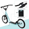 thumbnail image 2 of Aosom Trottinette pour Jeunes Trottinette de Rue à Propulsion pour Ados Jouet à Chevaucher pour Enfants avec Roue Gonflable de 16 Pieds' Freins Doubles pour 5+ Ans Bleu, 2 of 9