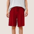 thumbnail image 2 of Yuyuzo Mens Shorts Casual Drawstring Elastic Waist Short Summer Loose Fitted Beach Shorts with Pockets, 2 of 7