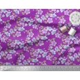 thumbnail image 2 of Soimoi polyester Crepe Fabric Leaves & Buttercup Floral Print Fabric by Yard 52 Inch Wide, 2 of 3
