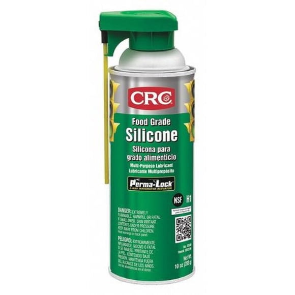 CRC Food Grade Silicone Lubricant Spray - Universal Lubricant - 10 oz Can Residential Use, Standard Application