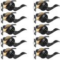 thumbnail image 1 of Passage Door Lock Lever Handle for Hallway and Closet Keyless Satin Nickel Interior Door Locksets, 1 of 7