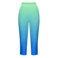thumbnail image 5 of Yuyuzo Womens Plus Size Capris High Waisted Straight Leg Solid Color Bottom Capri Pants for Women 3/4 Slacks, 5 of 5