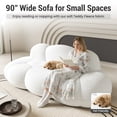 thumbnail image 4 of The Magic Home Causeuse 3 Places de 90 Pouces en Bouclé Incurvé Style Nuage, Blanche, 4 of 13