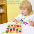 thumbnail image 2 of YOPTOP 2PCS Wooden Alphabet Puzzles Set 3D Wood Alphabet/Number/Shape Puzzle Set ABC Letter and Numbers Puzzles Board Recognition Toy Educational Puzzles Puzzle Set Best Gift for Kids Toddler Bo, 2 of 8