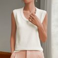 thumbnail image 2 of Plebaso Ribbed Tank Tops for Women Crew Neck Sleeveless Knit Shirts Solid Color Loose Summer Casual Tops, 2 of 5
