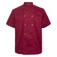 thumbnail image 1 of TOPTIE Veste de Chef Unisexe à Manches Courtes, Rouge, 1 of 8
