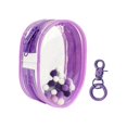 thumbnail image 2 of MERIGLARE Clear Figure Display Bag with Keychain Mini Doll Storage Bag for Mini Figure Violet Round, 2 of 7