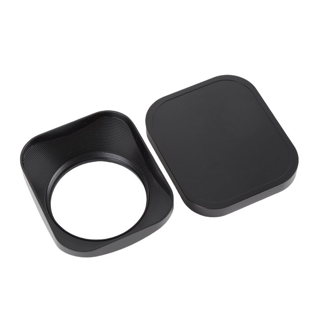 Metal Square Lens Hood, Aluminium Alloy Lens Shade with Cap, Scratch Proof Lens Hood Protector Easy to Install for SLR Cameras DSLR Cameras