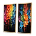 thumbnail image 3 of Designart "Shimmering Beats Compact Discs wall art II" Compact Discs Framed Wall Art Set Of 2 - Multi-Color Fashion Framed Canvas Set For Living Room Decor, 3 of 6