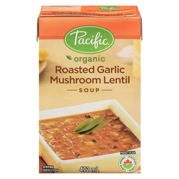 Pacific Foods Soupe Biologique aux Lentilles aux Champignons et à l'Ail