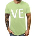 thumbnail image 4 of Hot Sale!! T-Shirts de la Saint-Valentin pour Femmes Imprimés Graphiques Mignons Léopard Cœur Amour T-Shirts Décontractés Manches Courtes Col Rond Vert + TTG, 4 of 7