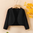 thumbnail image 2 of Timegard Girls Open Front Shrug Cardigan Children Long Sleeve Tops Crop Jackets Fall Clothes 4-8 Years, 2 of 7