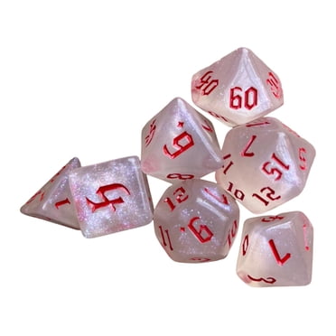 Ensemble de 7 Pcs de dés en Polyéthylène Jouet de Divertissement Polyvalent Résistant à l'Usure dés Gravés pour Jouer Jeux de Table KTV