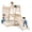 Naturel, variante sur Costway Gymnase Jungle 8-en-1, Ensemble d'Escalade Montessori en Bois avec Glissade et Barre de Singe Multicolore