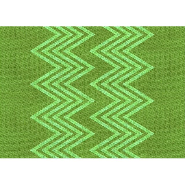 Ahgly Company Machine Washable Indoor Rectangle Transitional Emerald Green Area Rugs, 4' x 6'
